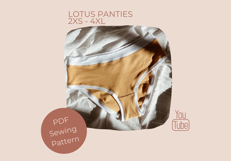 Lotus Panties PDF Lingerie Sewing Pattern Instant Download The Handmade kind image 1