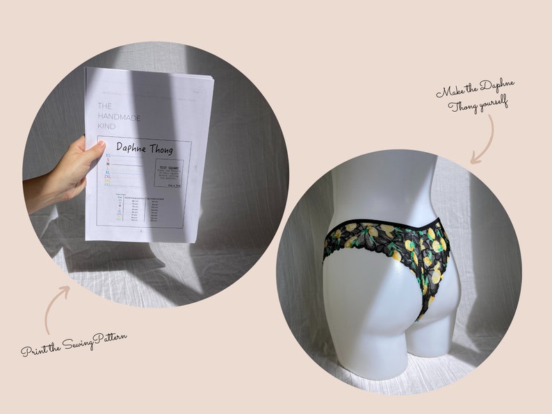 Daphne Thong PDF Lingerie Sewing Pattern Instant Download The Handmade kind image 5
