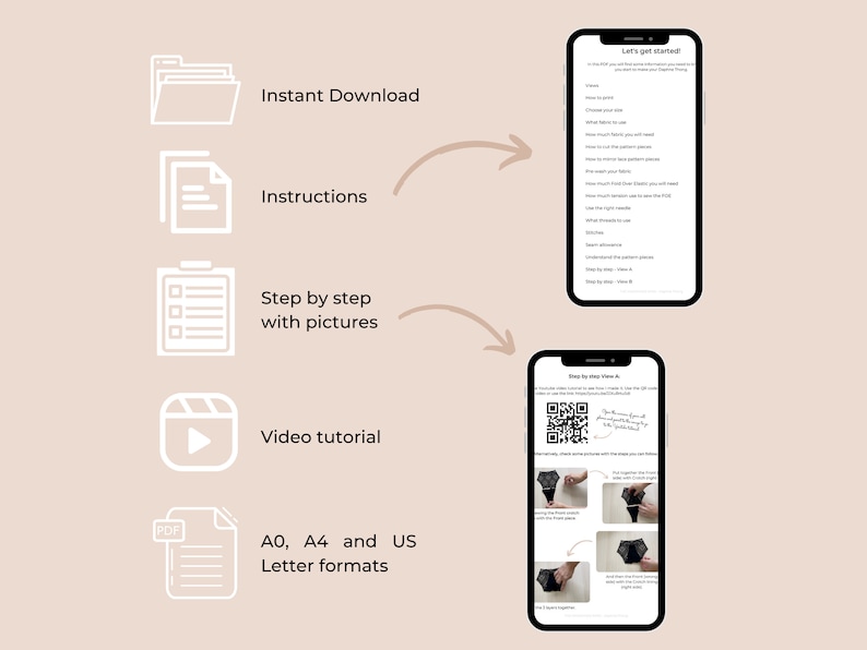Daphne Thong PDF Lingerie Sewing Pattern Instant Download The Handmade kind image 2