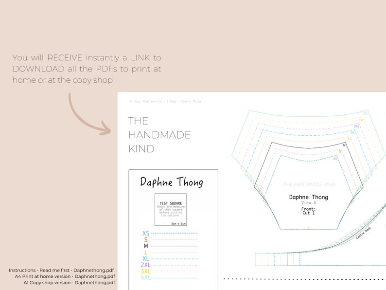 Daphne Thong PDF Lingerie Sewing Pattern Instant Download The Handmade kind image 8