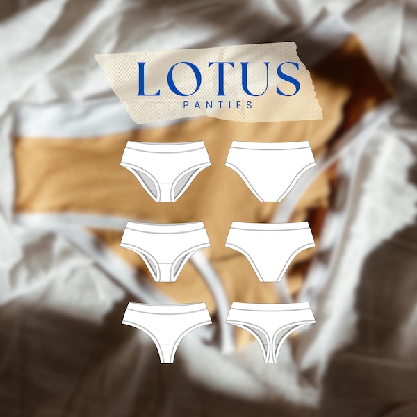 Lotus Panties PDF Lingerie Sewing Pattern - Instant Download - The Handmade kind
