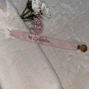 Personalized pacifier clip