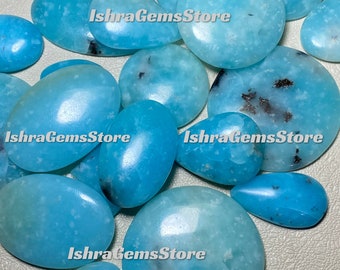 Polished Hemimorphite Gemstone Cabochon Lot – Jewelry Making Mix