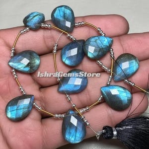 Blue Flash Labradorit Perlen - Edelstein (13 x 18 mm)