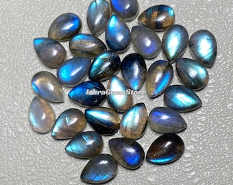 Cabochon De Pierre Labradorite En Forme Goutte - 25 X 12 Mm - Homemade - 4558550035400