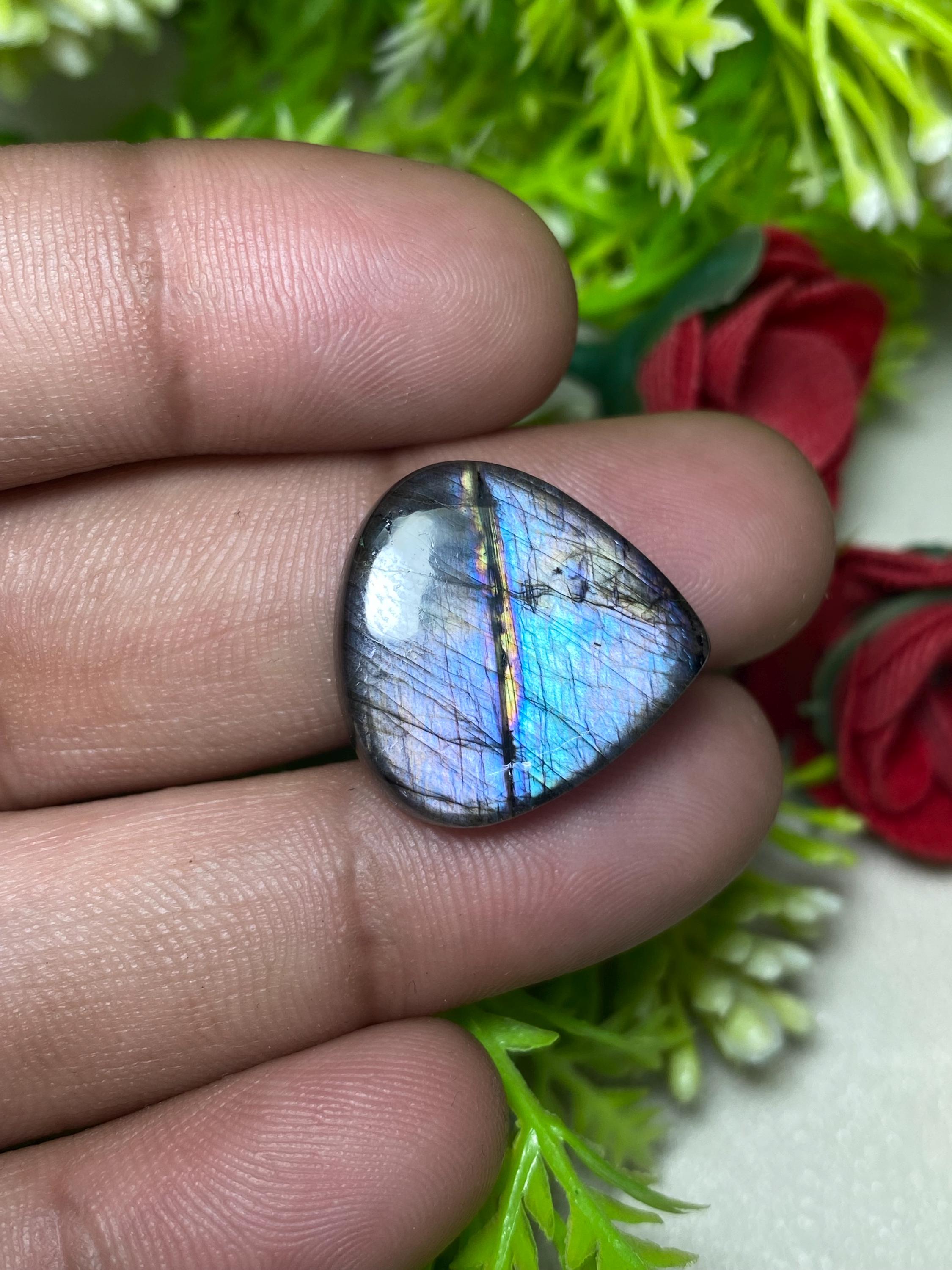 ハートスペクトロライト ラブラドライト カボション – ワイヤーラップ