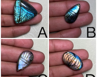 SUPERB QUALITY ~ Multi Flashy Carving Labradorite Cabochon Flat Back Loose Gemstone Mix Fancy Shape Wonderful Carving Labradorite For Her..