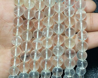 Klar kristallkvarts pärlsträng, 10 MM runda ädelstenar, gör-det-själv smyckestillverkning