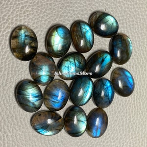 Wunderbare Qualität Labradorit Oval Form Cabochon lose Edelstein Größe 6x8 MM. 20x30 MM. Schöne Blue Fire Labradorit für Schmuck . Bild 6