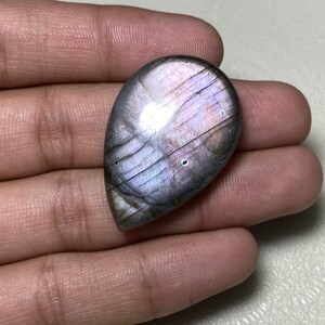 AAA+++ Quality Full Purple Flashy Labradorite Cabochon Pear Shape Size - 26x38x8 MM. Loose Gemstone Best For Making All Jewelry.