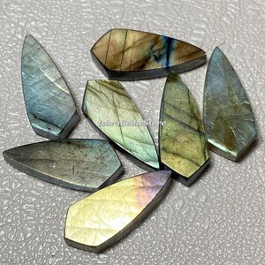 Vibrant Labradorite Gemstone in Kite Shape - Perfect for Jewellery Making - Various Sizes Available - 8x20 - 10x30 MM Double-Sided Flat