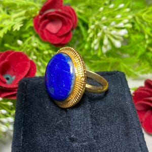 Elegant Lapis Lazuli Gold Ring - Stunning Statement Jewelry for Special Occasions Wholesale Lapis Lazuli Ring - Unique Gift for Her