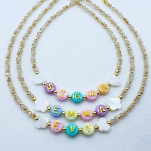 collar personalizado con nombres de niños, collar de letras, collar de madres con nombres de niños, collar para niños, collar para niños pequeños