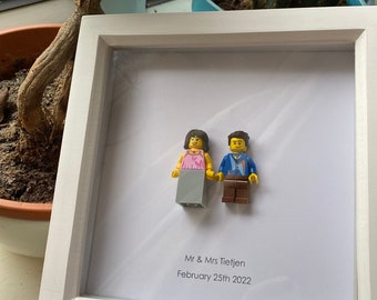 Custom Mini Personalized Figure Frame. Valentines Day, Couples, Girlfriends, Boyfriends, Weddings, Engagements & Anniversary's