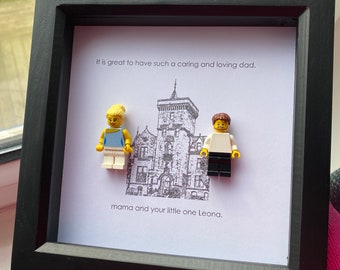 Aangepaste mini gepersonaliseerde figuurframe. Voor gezinnen verjaardag familiecadeau nieuw huis huis huiseigenaar decor gefeliciteerd housewarming