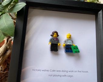 Gepersonaliseerde aangepaste figuur fotolijst valentijnscadeau bruiloft koppels verloving, jubileumcadeau bruid en bruidegom heer mevrouw net getrouwd