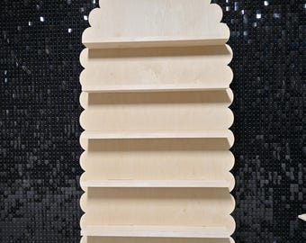 Estantes de pared con arco ondulado: Exhibición de fondo para fiestas - Exhibición de pared emergente independiente