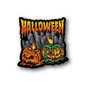 Halloween Scary Jack-O-Lantern Sticker