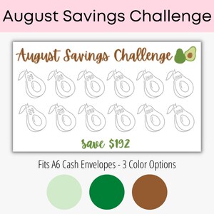 A6 August Savings Challenge, Mini Savings Tracker, A6 Savings, Cash Envelopes, Mini Savings Challenge, A6 Printable, Travel Savings
