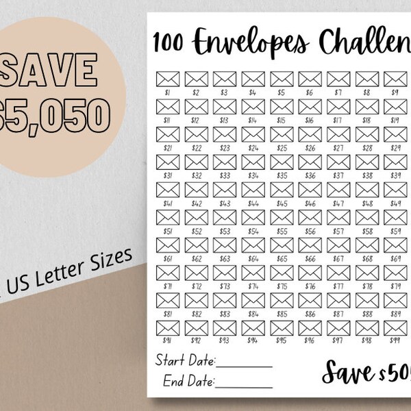 Free 100 Envelope Challenge Printable - Il 600x600.3837407798 Dj6w 