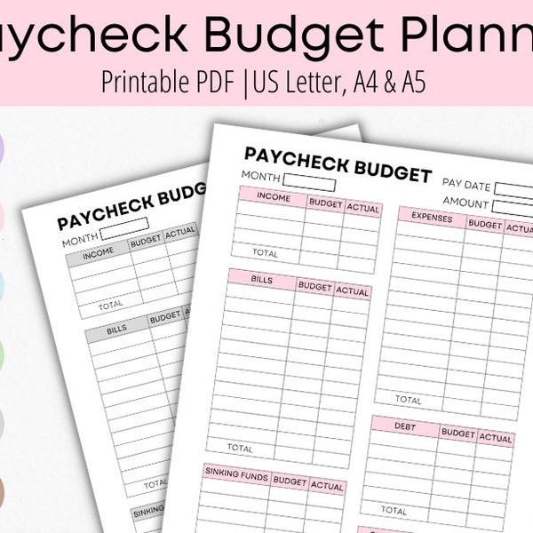 Printable Budget Etsy