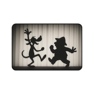 Playful Cartoon Desk Mat: Dancing Figures, Vibrant Workspace Decor