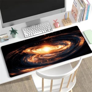 Cosmic Galaxy Desk Mat: Neoprene Mouse Pad for Home Office