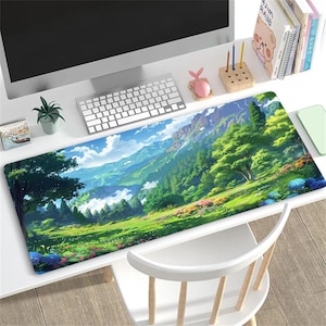 Forest Mouse Pad, Desk Mat for Office Decor, Dorm Room Accessory, Cute Animal Gaming Pad, Woodland Desk Accessories