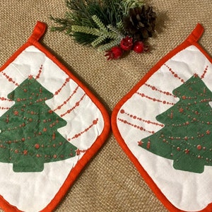 Christmas potholder, kitchen decor, Pot Holder