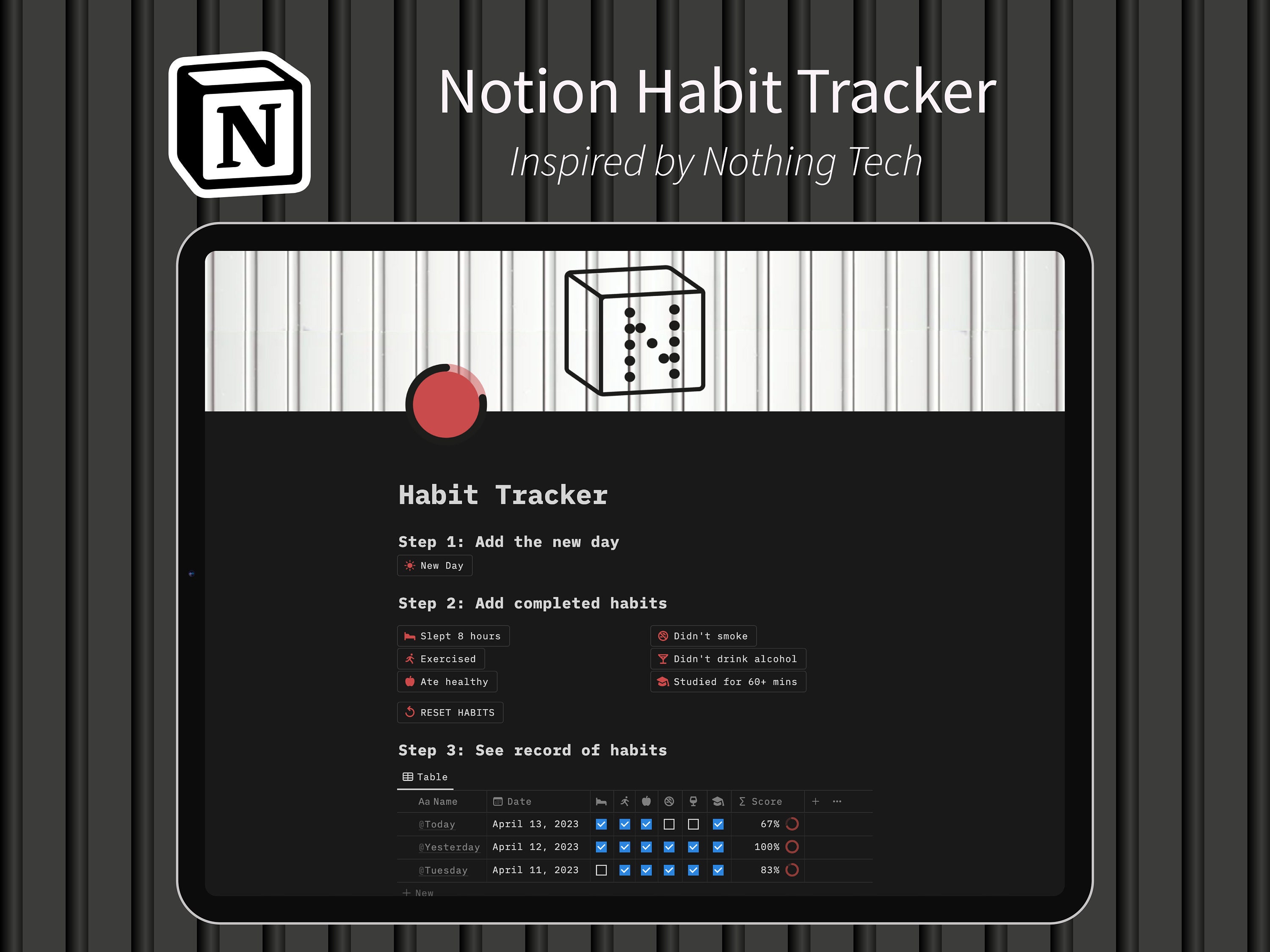 Notion Habit Tracker Template, Notion Organizer, Notion Life Planner ...