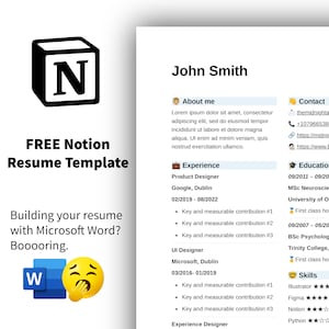 Notion Resume Template: Simple, Minimal CV Design