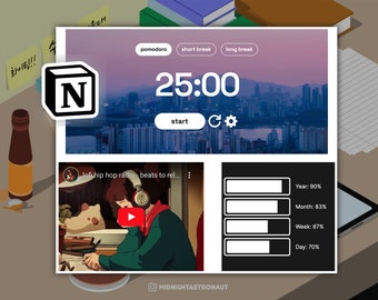 student planner notion template Notion Pomodoro Dashboard | Notion Template | Notion Study Planner | Timer | Notion Organiser | Productivity | Student by Midnight Astronaut