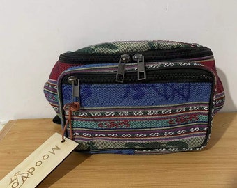 Bohemian belt bag, Festival fanny pack, hippie waist pack, Cotton bum bag, Hemp fanny pack, Waist purse, Travel waist pack, Unisex pack