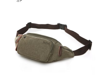 Belt bag men, Waist wallet bag, Unisex hip wallet, Canvas crossbody pouch, Canvas fanny pack, Canvas sling bags, Waist bag, Bum bag