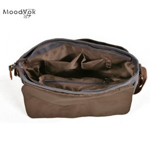 Sac besace personnalisé en toile cirée pour homme, sac de voyage de week-end, sac à bandoulière pour ordinateur portable, sac besace résistant à l'eau, sac à bandoulière image 7