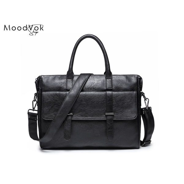 Mens Personalized Leather Computer Bag Etsy