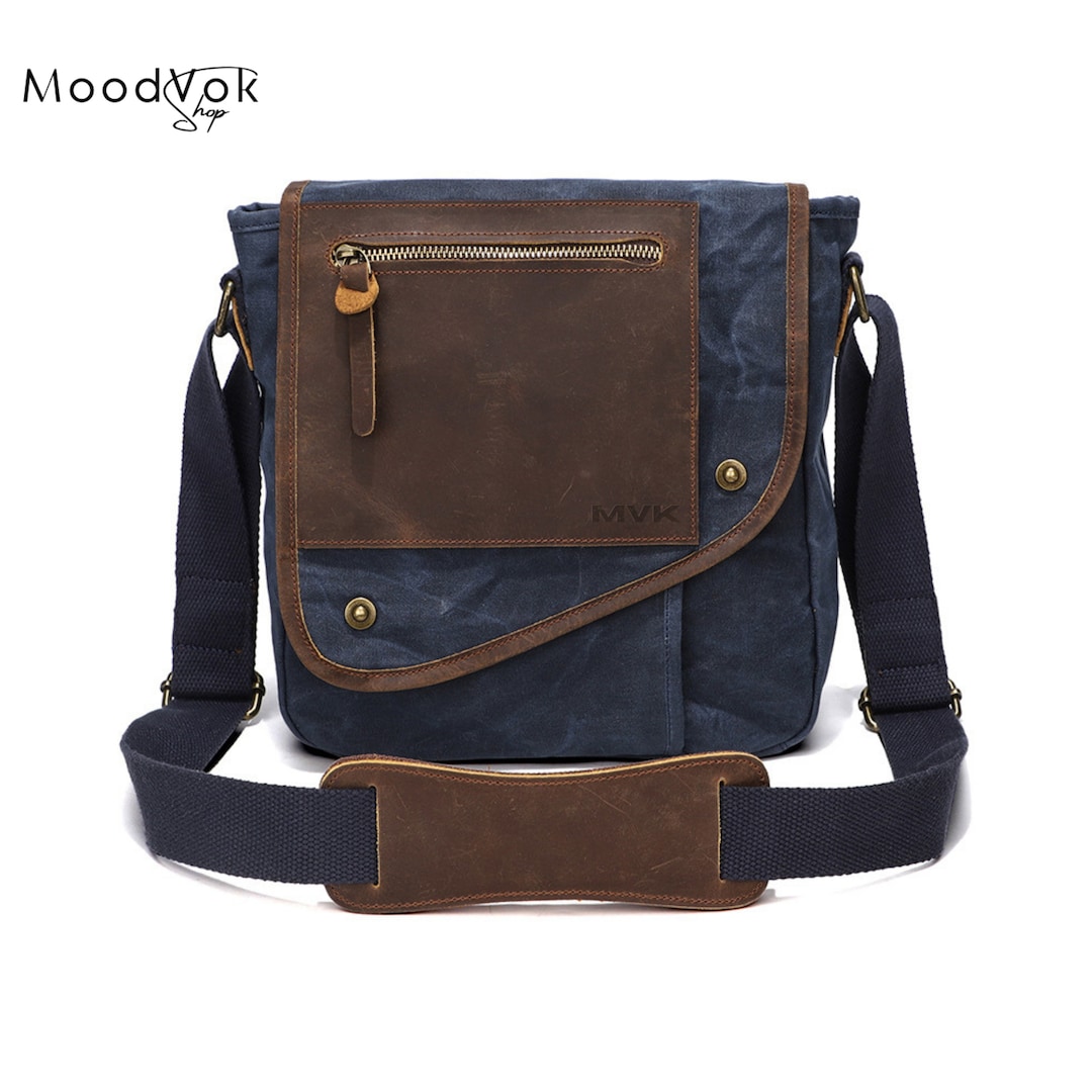 PERSONALIZED Leather Men Bag, Leather Messenger Bag, Leather Crossbody