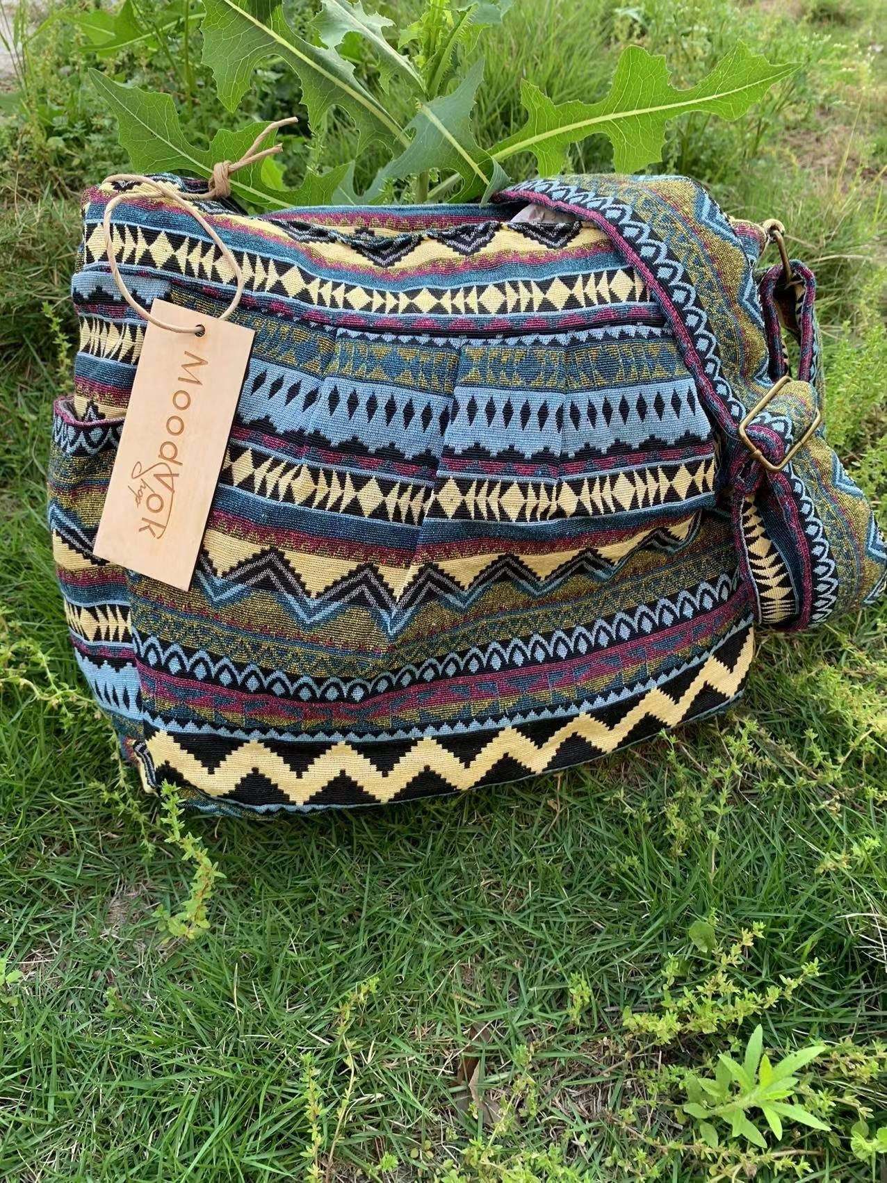 Hippie Leather Shoulder Bag - Brown Caramel | Fringe Bag by Moroccan Corridor