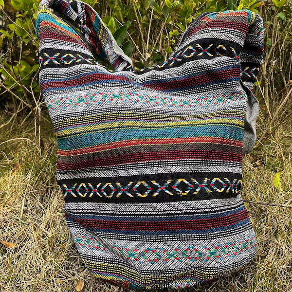 Hippie bag, Crossbody bag, Bohemian tote, Hippie carryall, Boho-chic purse, Bohemian shoulder bag, Tribal clutch, Artisanal carry