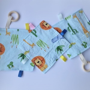 Label cloth, crisp cloth, play towel, baby toy, animal print box toy, crisp foil, and friemel labels