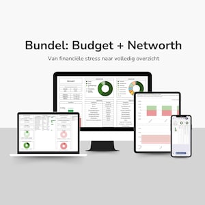 Paket med förmögenhets- och budgetspårning | Komplett finansiell instrumentpanel i Google Sheets | Budgetering och förmögenhetsbyggande