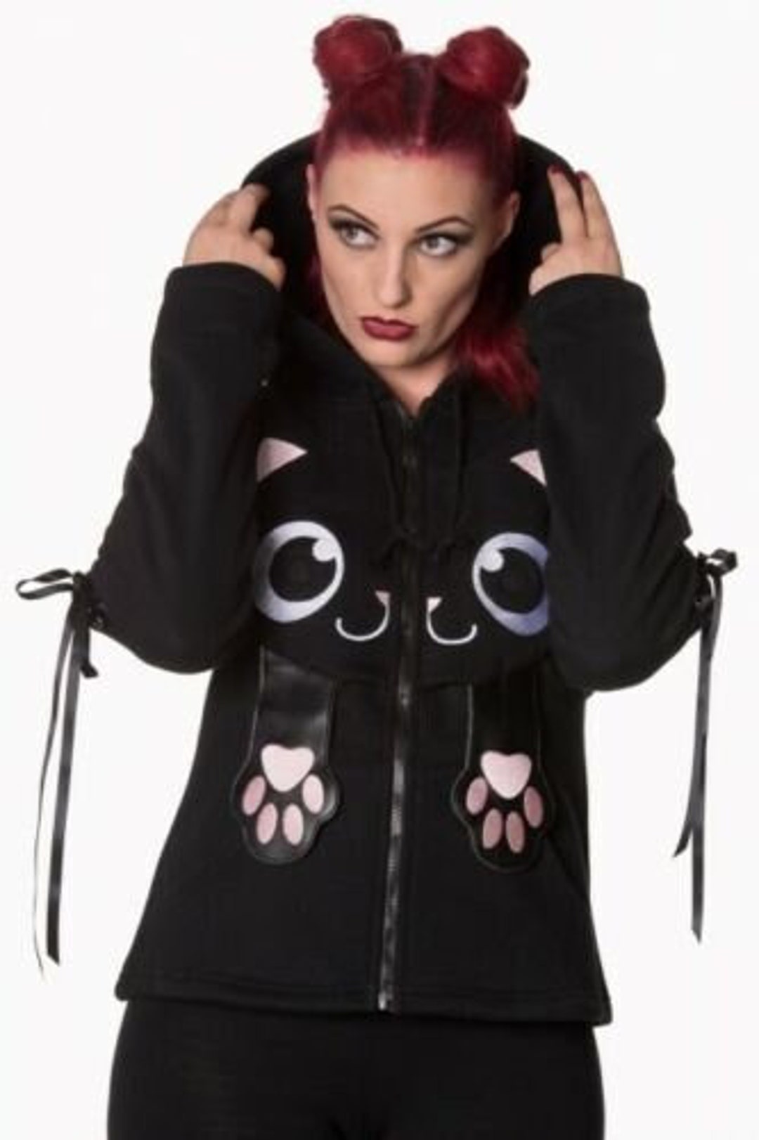 Cozy Cat Winter Hoody Alternative Wear Kitty Ears Paws Cute