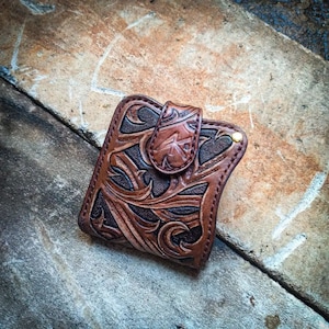 Cartera con herramientas, Cartera western, Cartera de motociclista, Cartera hecha a mano, Cartera con flores, Cartera de piel de vaca, Cartera mexicana, Carteras de vaquero, Cartera pequeña