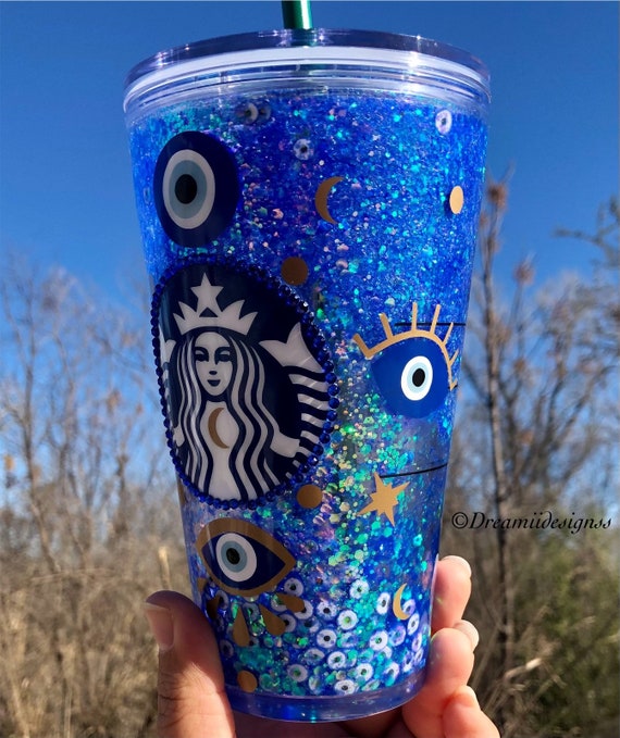 Evil Eye Tumbler. Evil Eye Snowglobe Tumbler. Mal De Ojo Cup. Etsy
