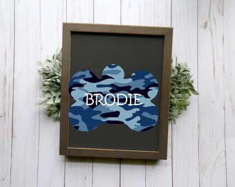 Rustic Hunting Dog Tag, Tag for Boy Dog, Personalized Camo Pet ID Tag for Dog, Double Sided Archery Dog Tag, Unisex Pet Tags