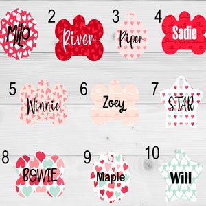 Valentines Day Pet ID Tag, Dog ID Tag, Double Sided Dog Tag Personalized, Valentines Day Heart Dog Tag, Love Tag for Puppy Collar Tag