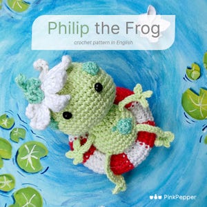 Philip the Frog Crochet Pattern (PDF File) | Amigurumi Frog Pattern