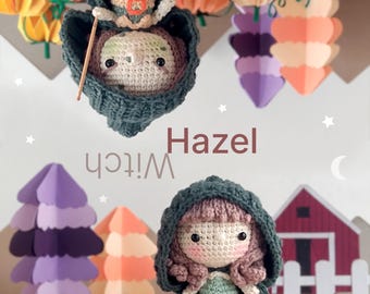 Witch Hazel | Reversible Halloween Crochet Pattern (PDF File) | Amigurumi Witch Pattern