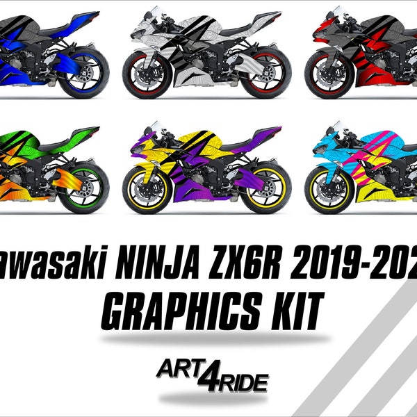 Graphics kit KAWASAKI ZX6R 636 2019 2020 2021 2022 2023 decals stickers