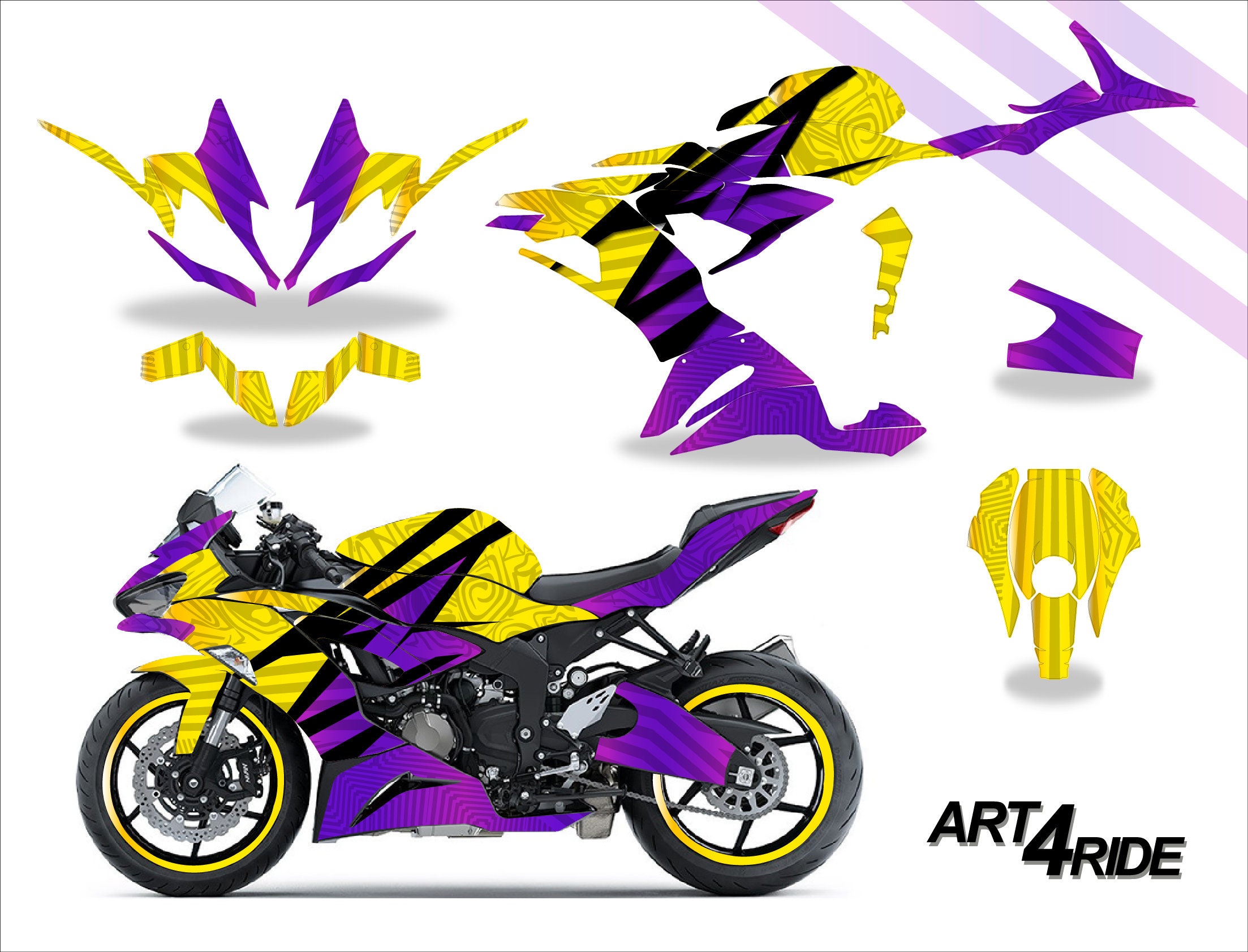Graphics Kit KAWASAKI ZX6R 636 2019 2020 2021 2022 2023